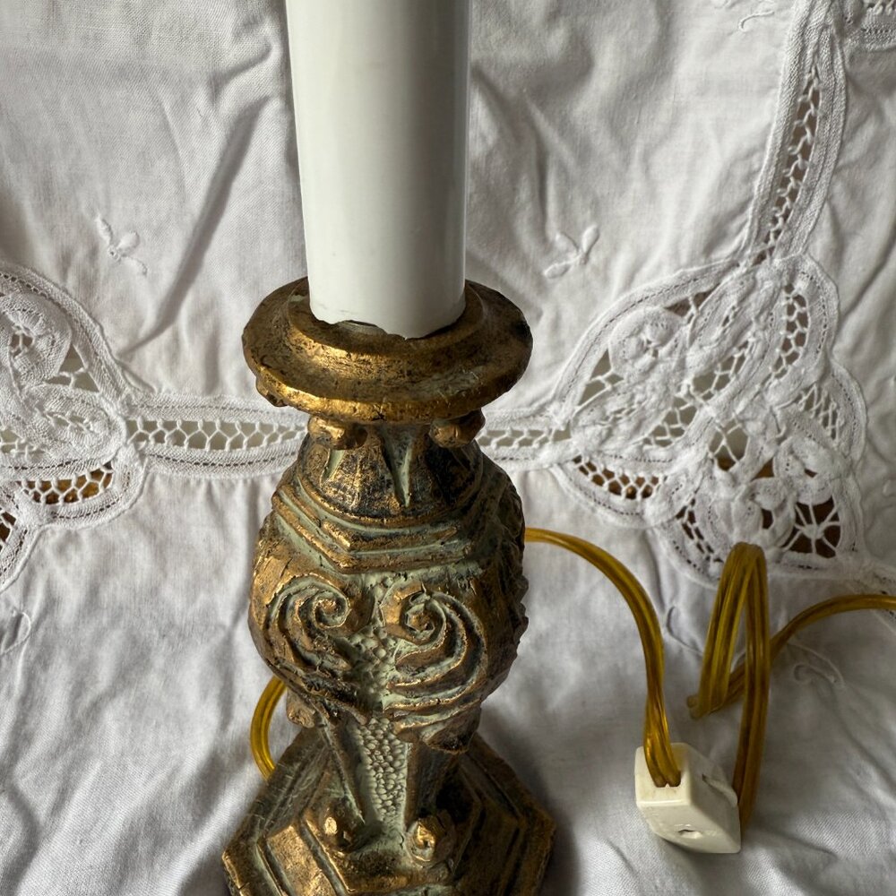 Vintage Gold Table Lamp – Baroque, Ornate, French Style – Antique Look Lighting - Picture 9 of 11
